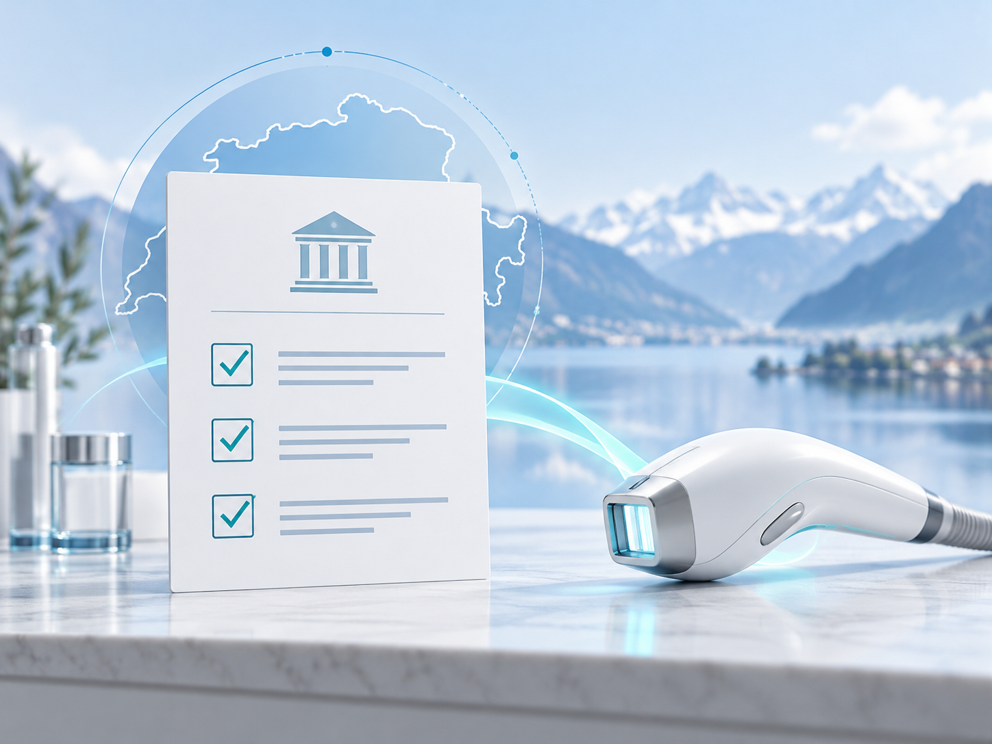 Illustration de la réglementation suisse des traitements esthétiques utilisant des appareils à laser et autres technologies